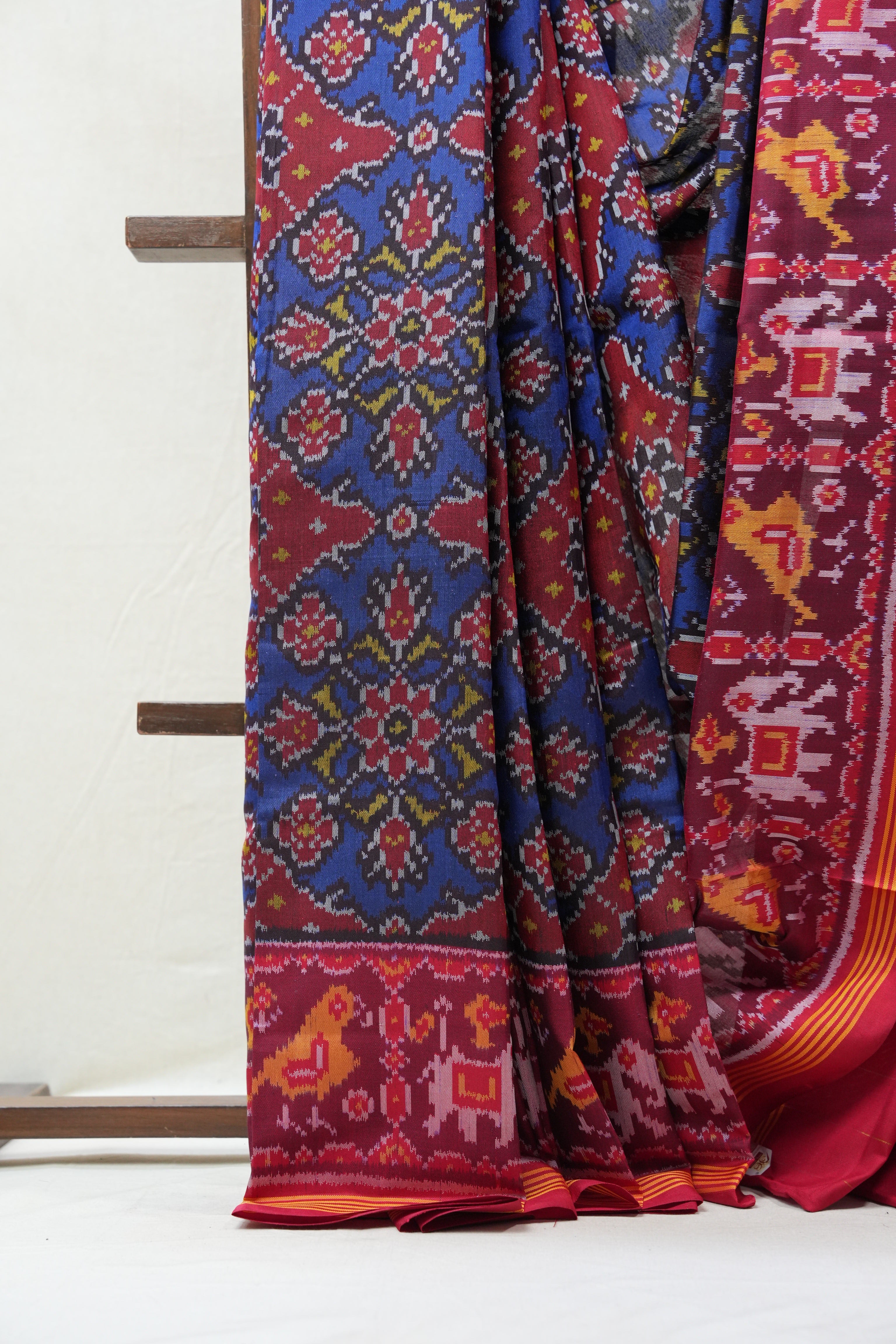 Blue Rajkot Patola Silk Saree - SRBRPSS384