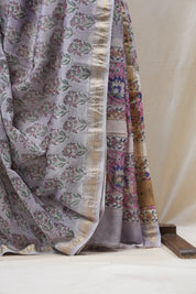 Lilac HBP Cotton Silk Saree With Maheshwari Border - SRLCSS1237