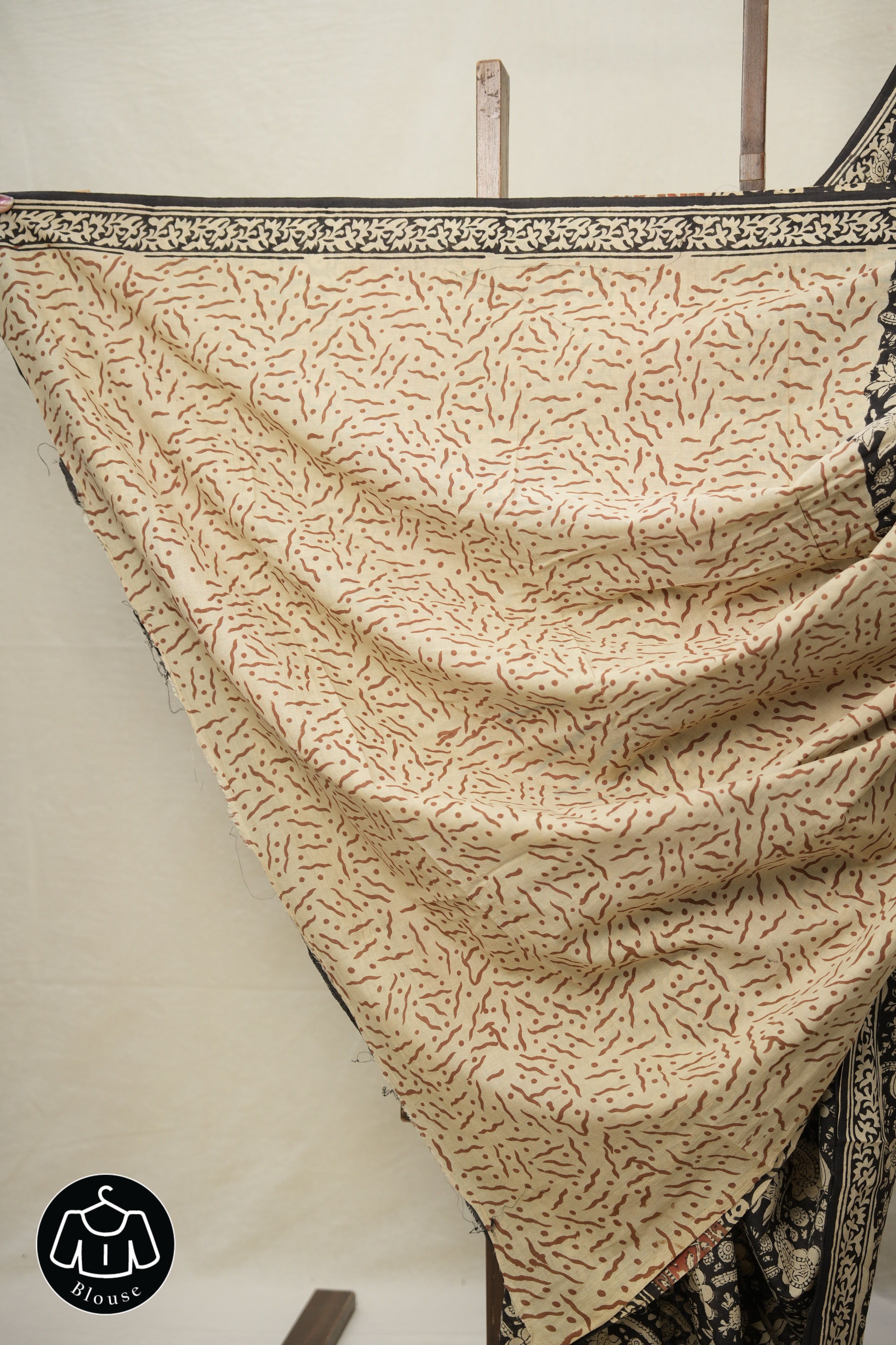 Black HBP Cotton Saree - SRBCS2890