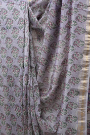Lilac HBP Cotton Silk Saree With Maheshwari Border - SRLCSS1237