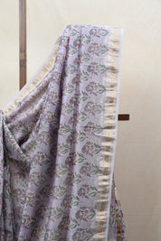 Lilac HBP Cotton Silk Saree With Maheshwari Border - SRLCSS1237