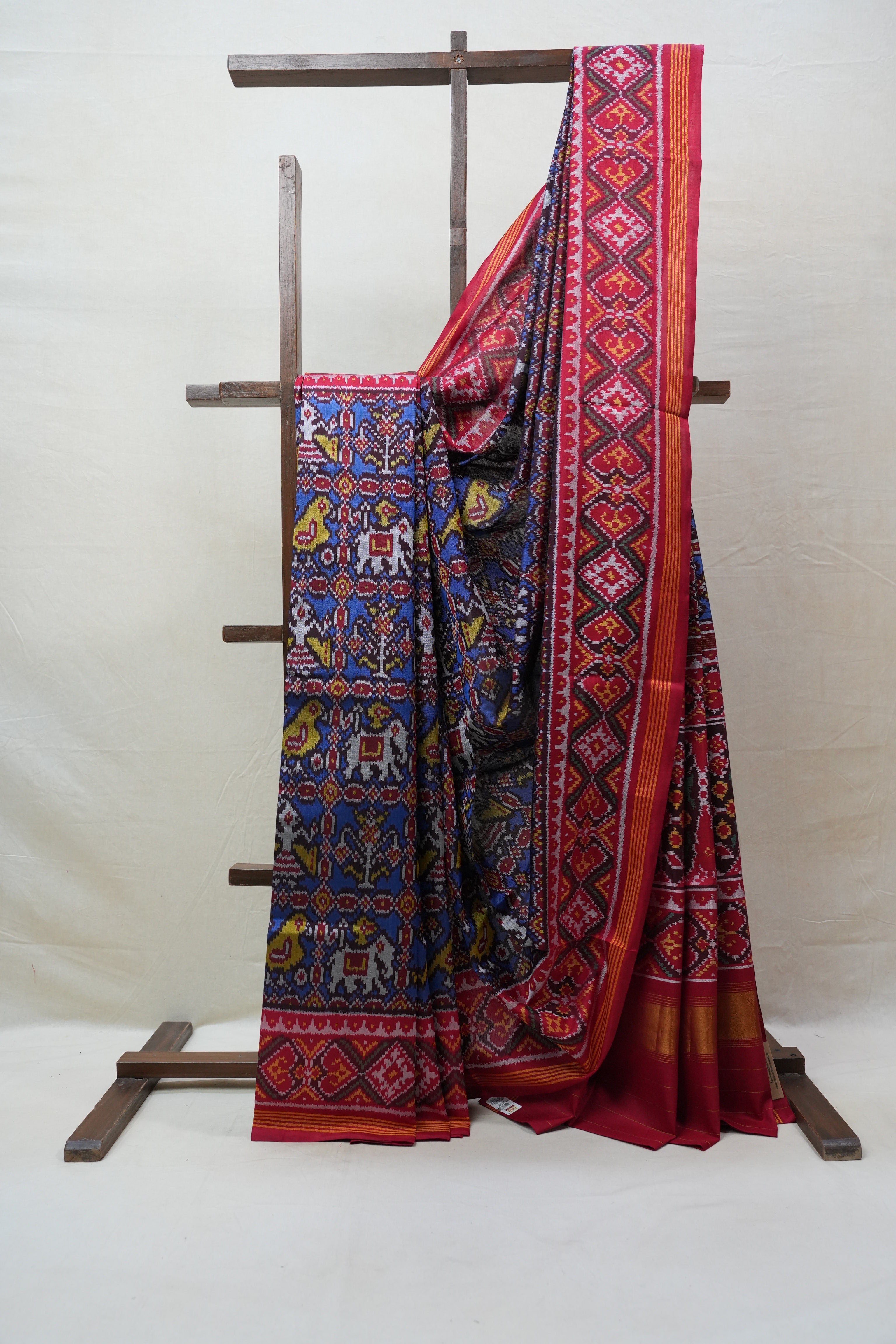 Blue Rajkot Patola Silk Saree - SRBRPSS389