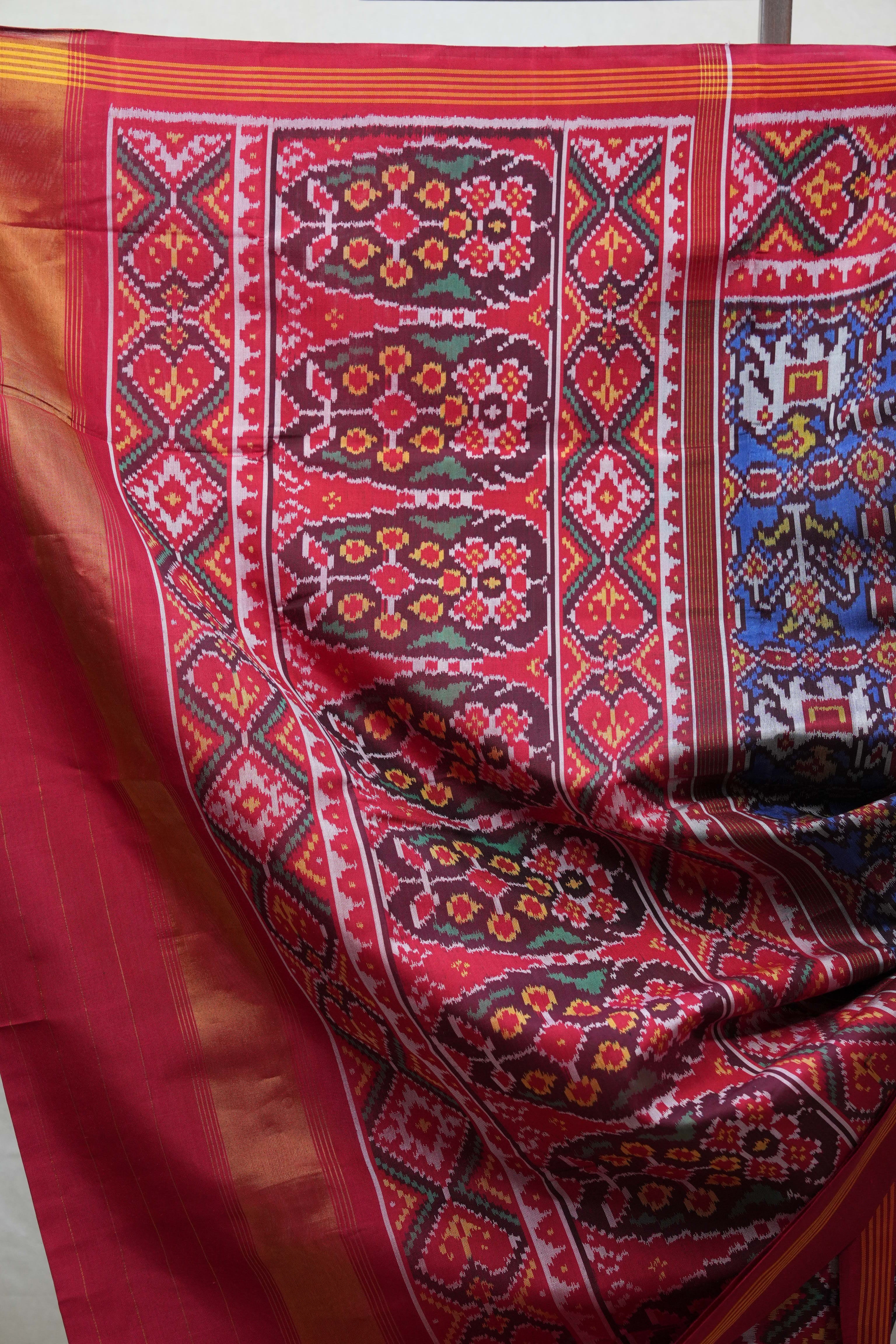 Blue Rajkot Patola Silk Saree - SRBRPSS389