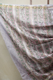 Lilac HBP Cotton Silk Saree With Maheshwari Border - SRLCSS1231
