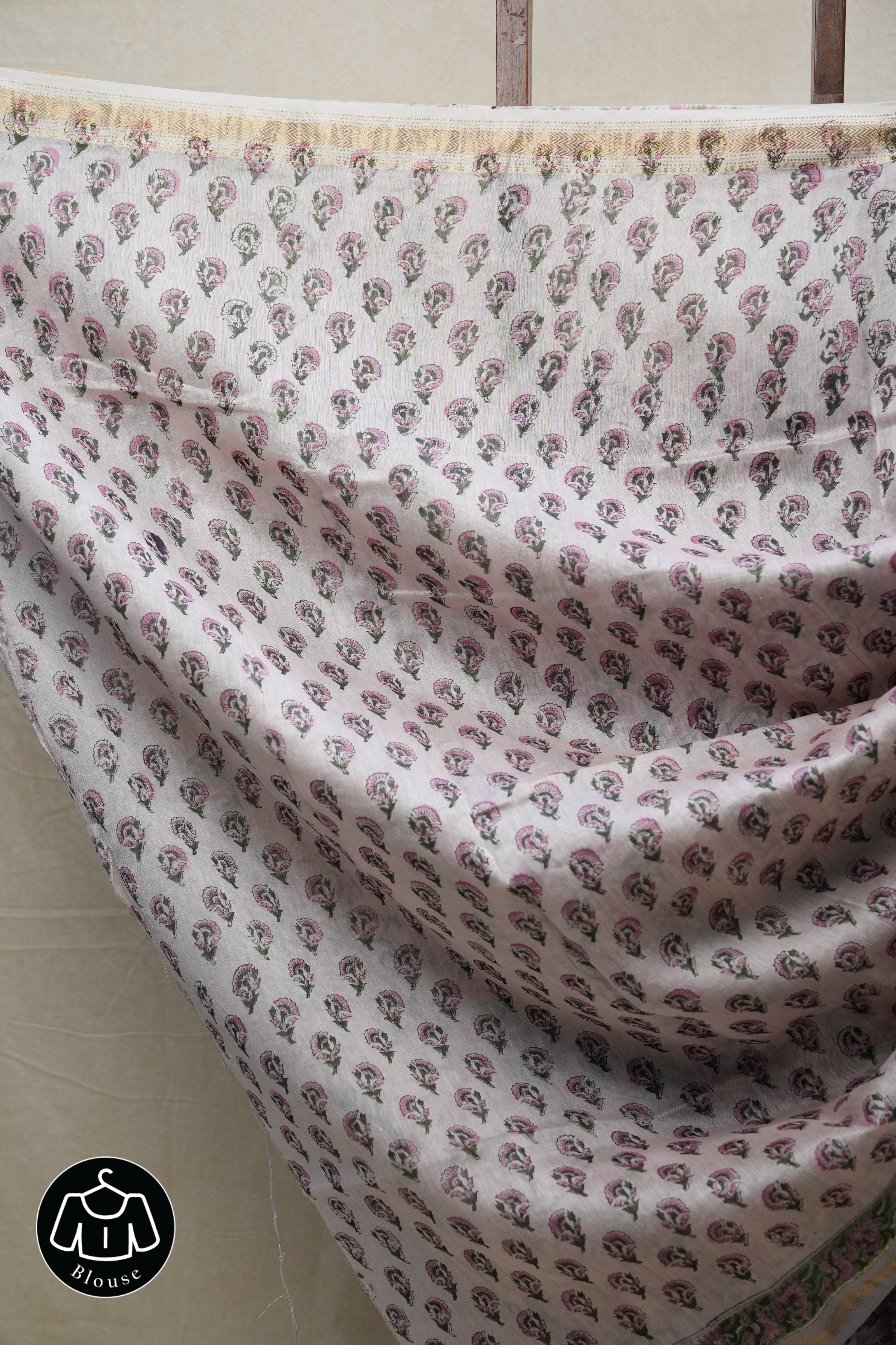 Lilac HBP Cotton Silk Saree With Maheshwari Border - SRLCSS1231