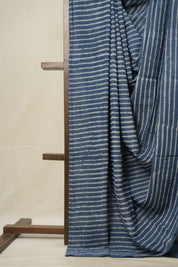 Indigo Blue HBP Cotton Saree - SRIBCS2901