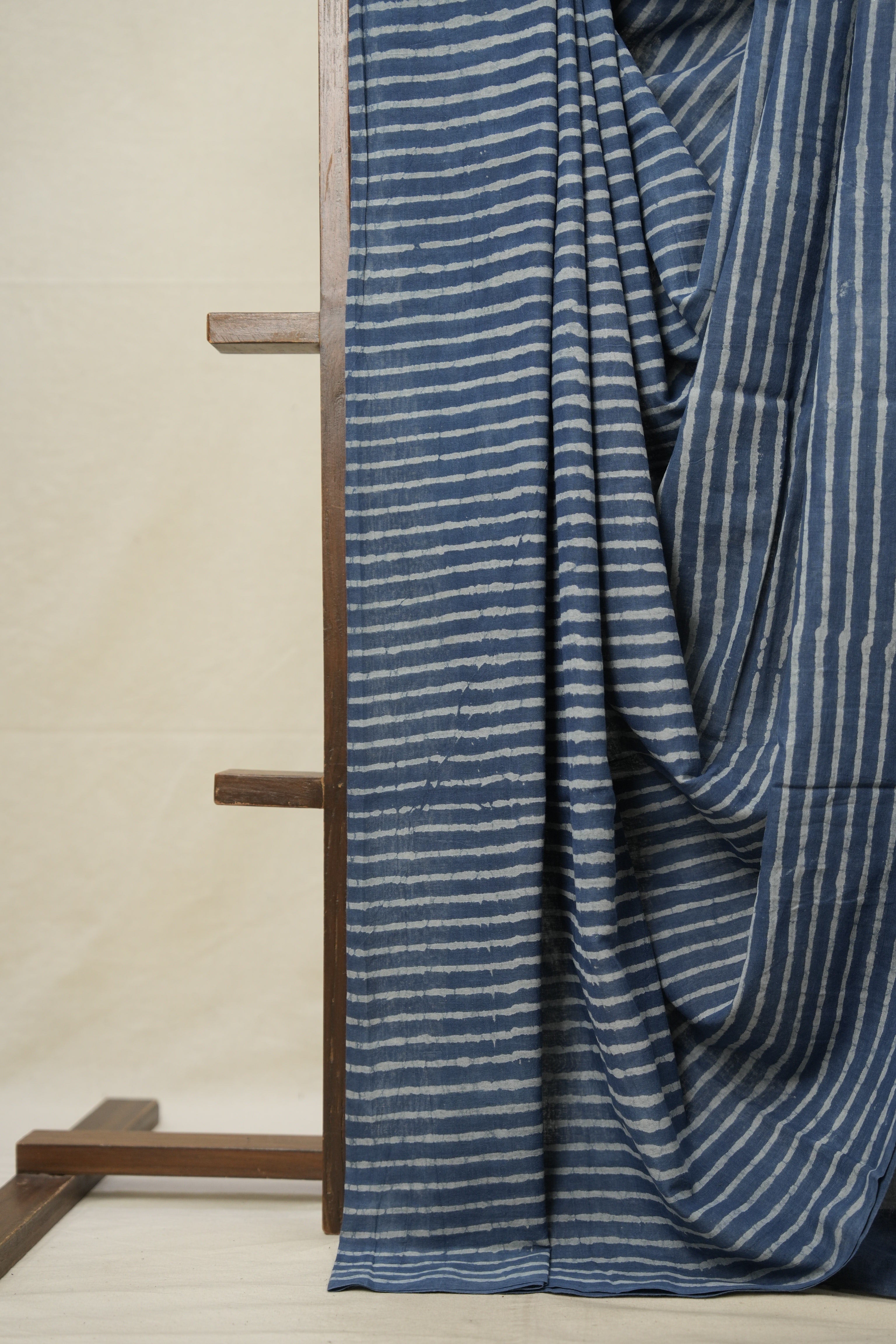 Indigo Blue HBP Cotton Saree - SRIBCS2901