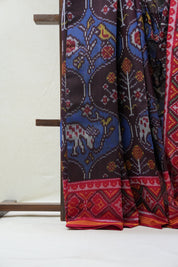 Maroon Rajkot Patola Silk Saree - SRMRPSS378