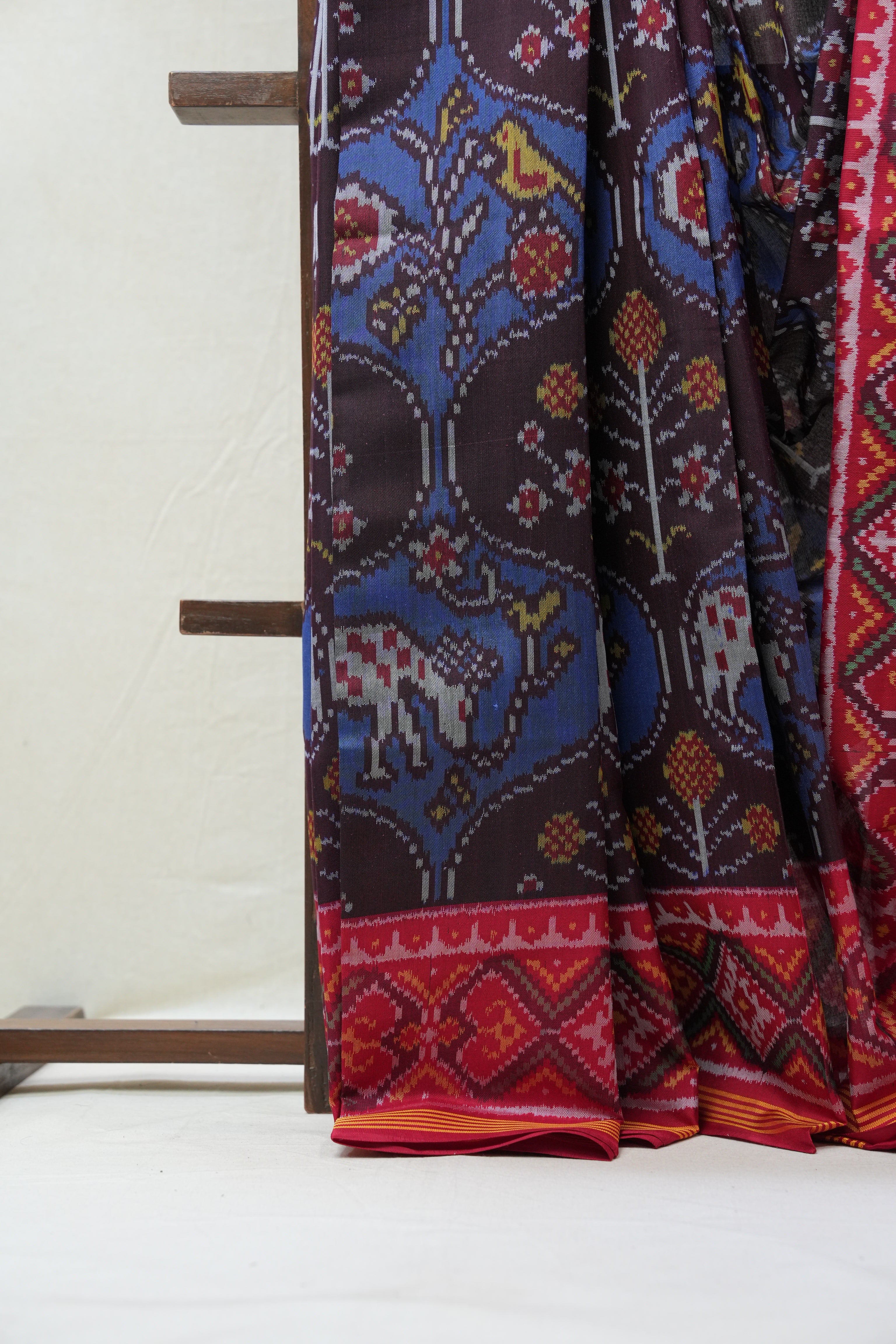 Maroon Rajkot Patola Silk Saree - SRMRPSS378