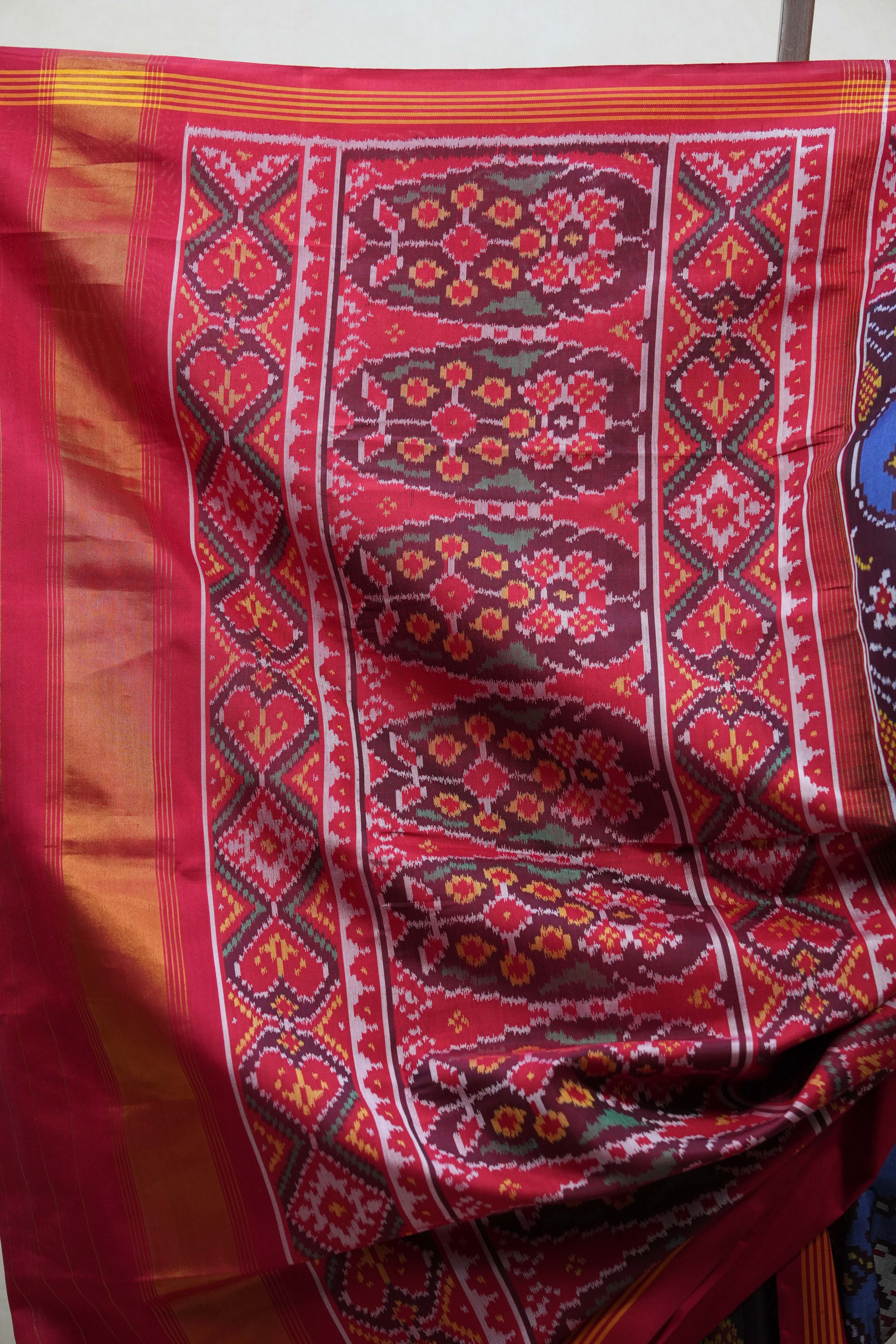 Maroon Rajkot Patola Silk Saree - SRMRPSS378