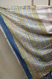 Blue HBP Cotton Silk Saree With Maheshwari Border - SRBCSS1225