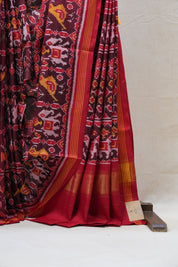 Maroon Rajkot Patola Silk Saree - SRMRPSS385