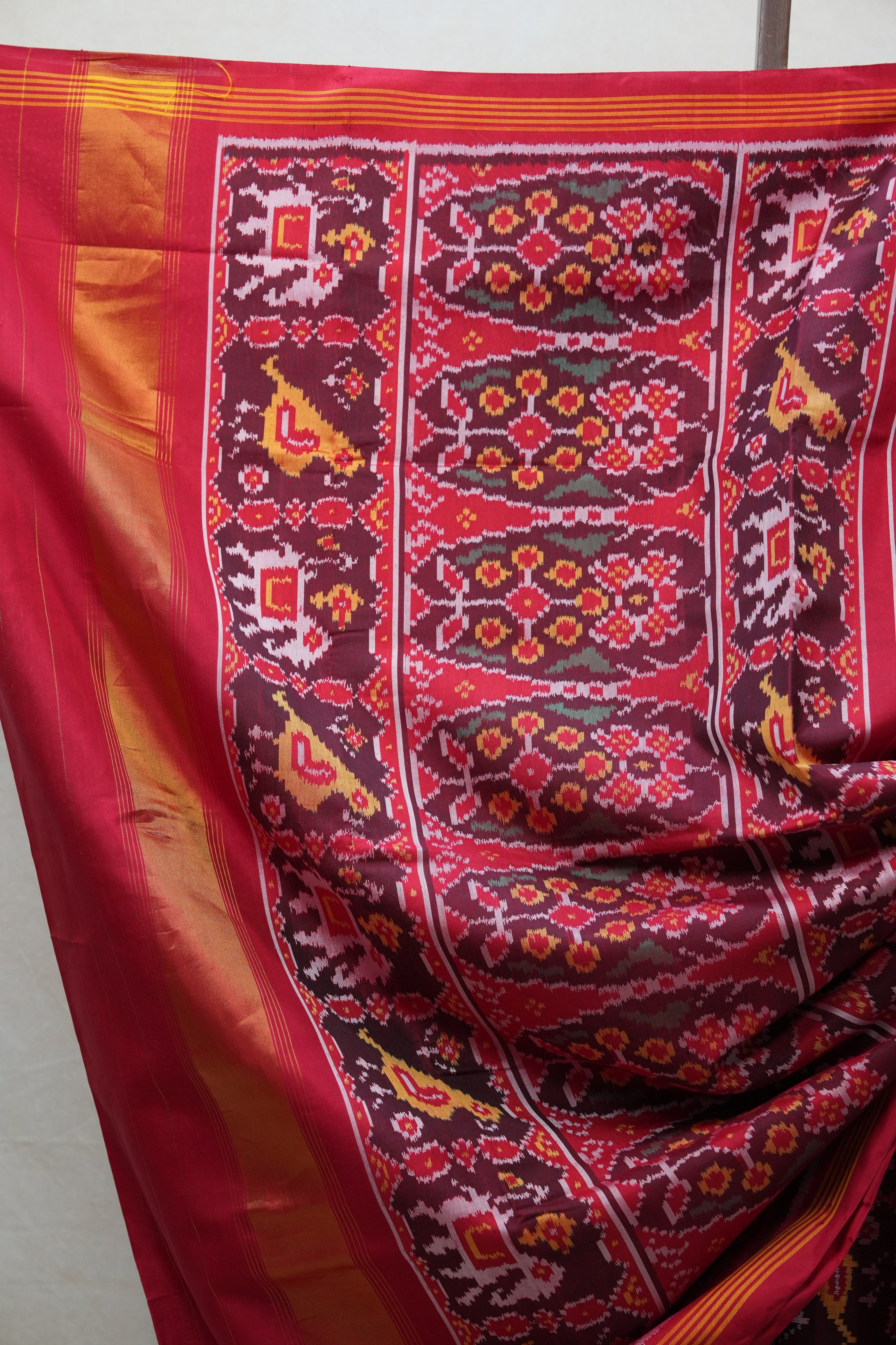 Maroon Rajkot Patola Silk Saree - SRMRPSS385
