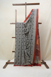 Black HBP Cotton Saree - SRBCS2721