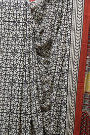 Black HBP Cotton Saree - SRBCS2721