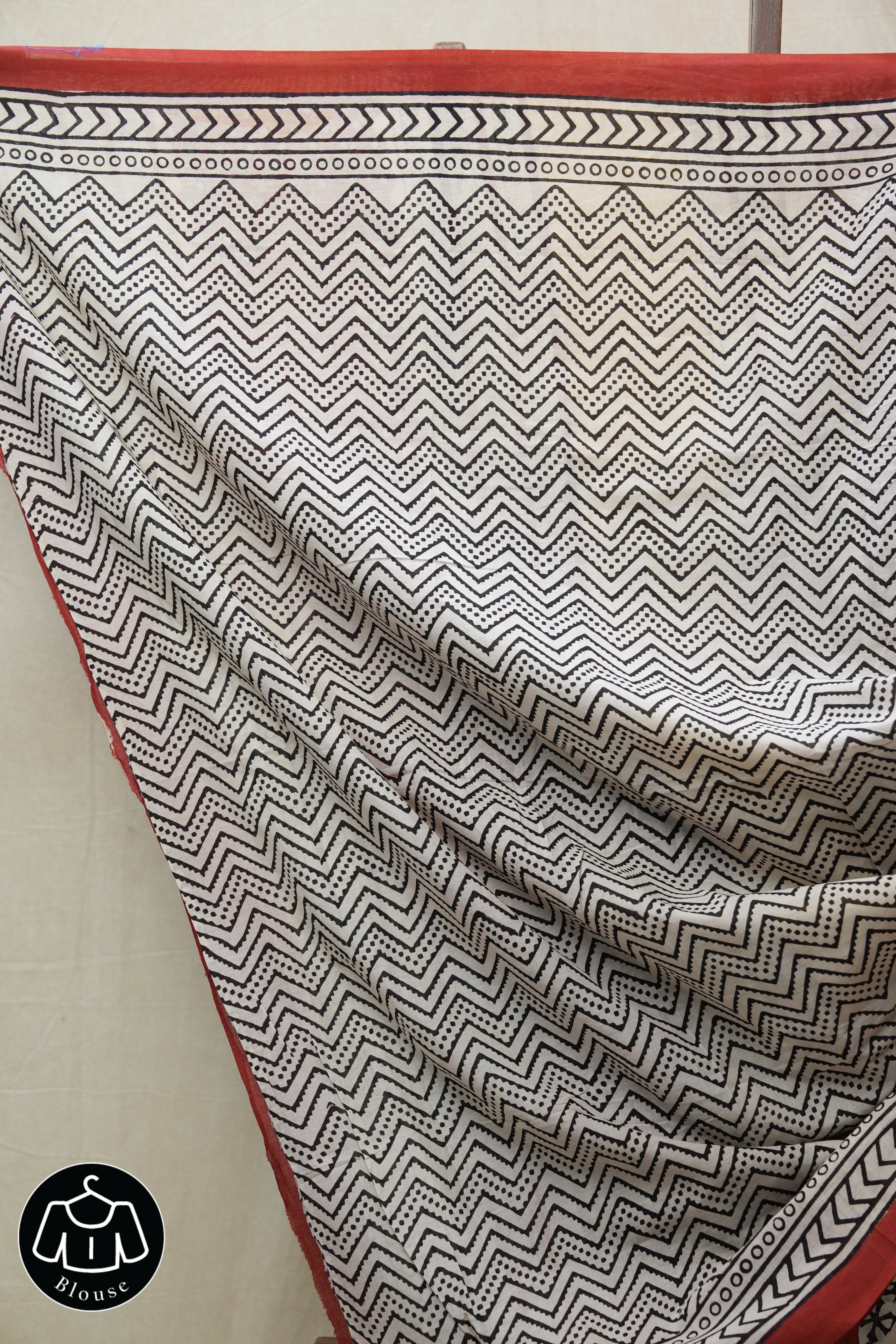 Black HBP Cotton Saree - SRBCS2721