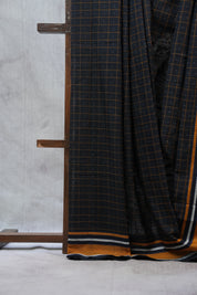 Black Pochampalli Cotton Ikat Saree - SRBPCIS397