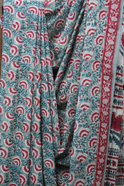 Sea Green HBP Cotton Saree - SRSGCS2720