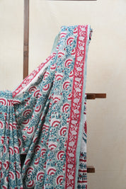 Sea Green HBP Cotton Saree - SRSGCS2720