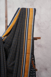Black Pochampalli Cotton Ikat Saree - SRBPCIS397