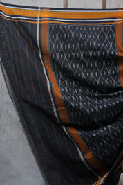 Black Pochampalli Cotton Ikat Saree - SRBPCIS397