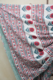 Sea Green HBP Cotton Saree - SRSGCS2720