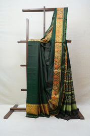 Green Rajkot Patola Silk Saree - SRGRPSS362