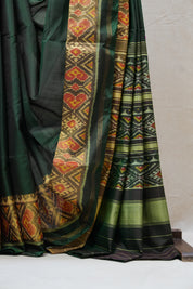 Green Rajkot Patola Silk Saree - SRGRPSS362