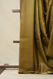 Khaki Tussar Silk Saree - SRKTSS1616