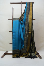 Sky Blue Rajkot Patola Silk Saree - SRSBRPSS367