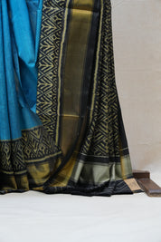 Sky Blue Rajkot Patola Silk Saree - SRSBRPSS367