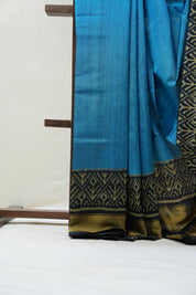Sky Blue Rajkot Patola Silk Saree - SRSBRPSS367