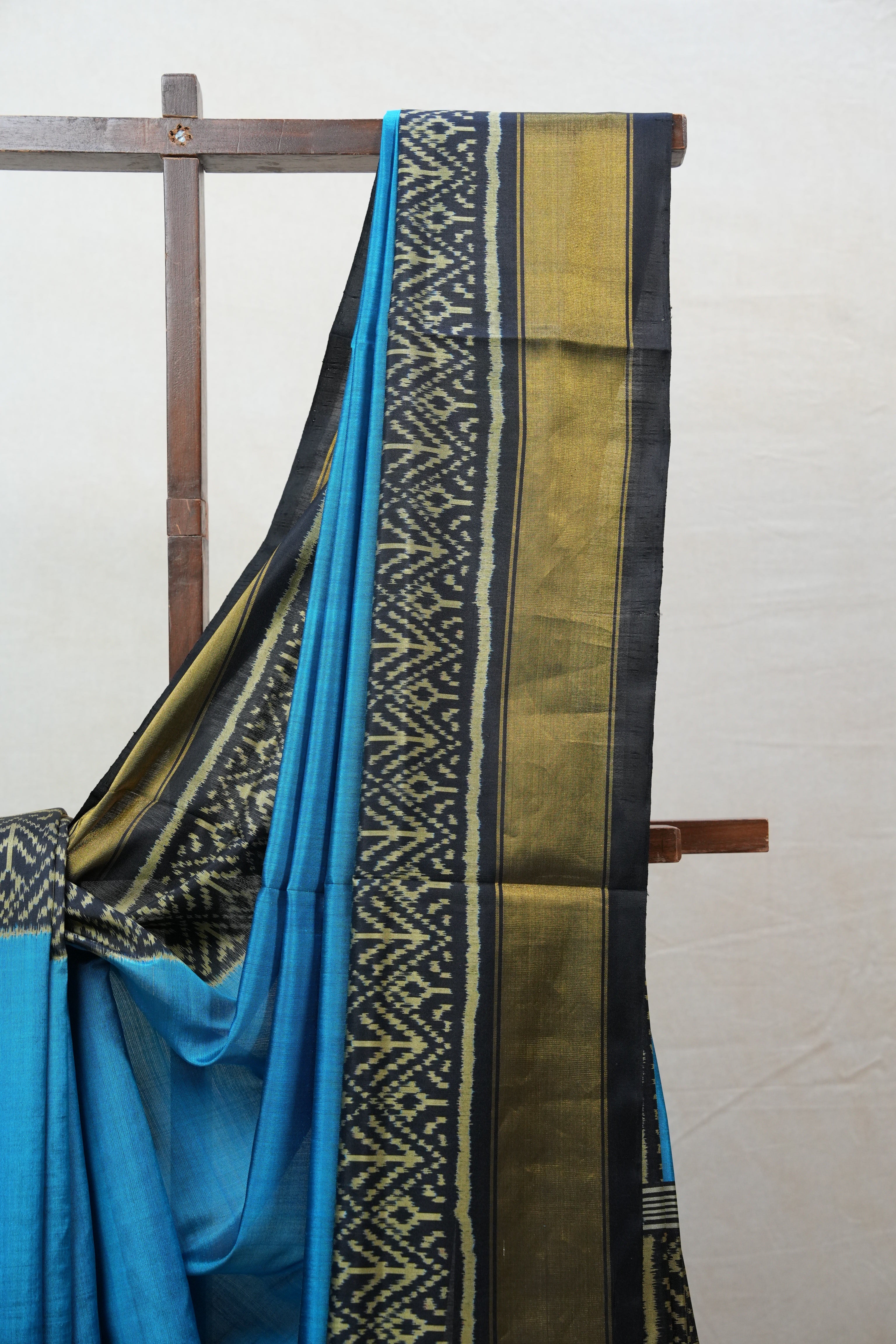 Sky Blue Rajkot Patola Silk Saree - SRSBRPSS367