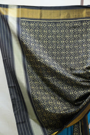 Sky Blue Rajkot Patola Silk Saree - SRSBRPSS367