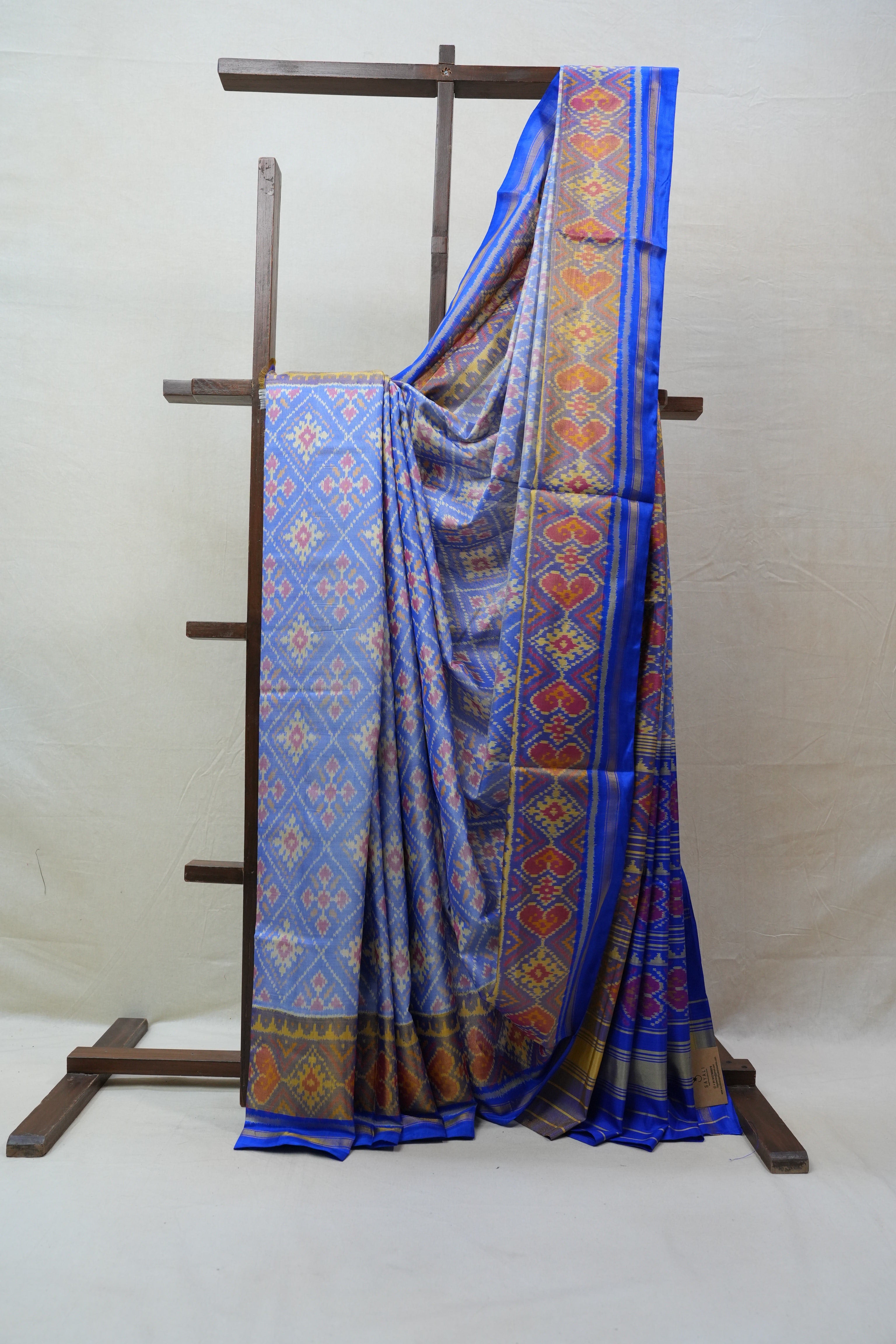 Blue Rajkot Patola Silk Saree - SRBRPSS381