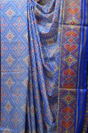 Blue Rajkot Patola Silk Saree - SRBRPSS381