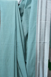 Aqua Blue Cotton Ilkal Saree with Gayatri Border - SRABCIS620