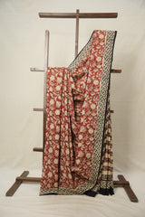 Maroon HBP Cotton Saree - SRMCS2887