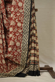 Maroon HBP Cotton Saree - SRMCS2887