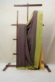 Two Tone Magenta Cotton Ilkal Saree with Plain Border - SRTTMCIS607