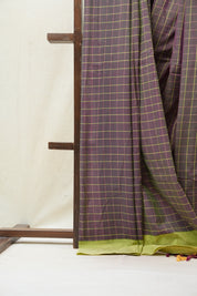 Two Tone Magenta Cotton Ilkal Saree with Plain Border - SRTTMCIS607