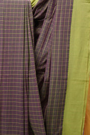 Two Tone Magenta Cotton Ilkal Saree with Plain Border - SRTTMCIS607