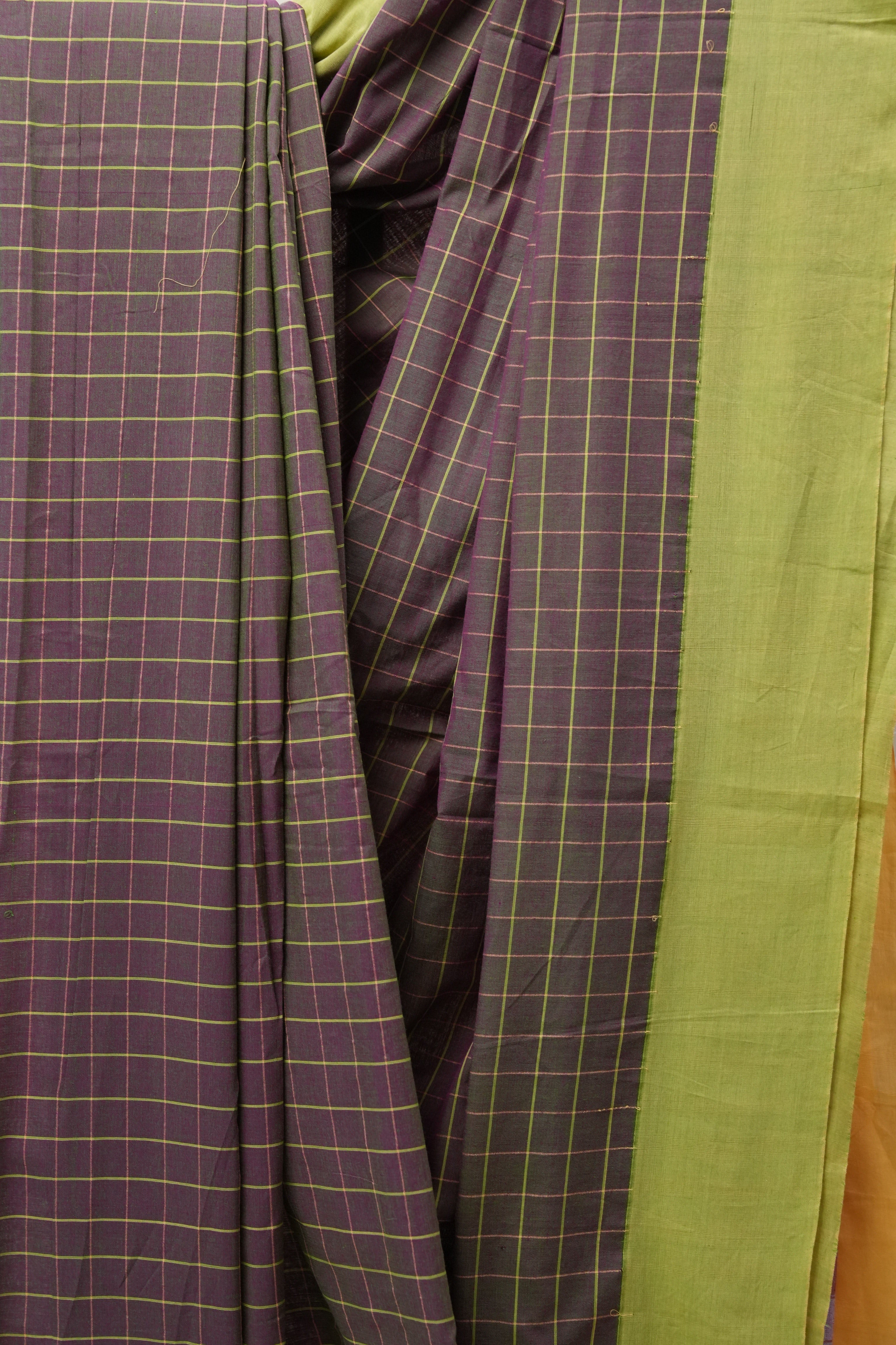 Two Tone Magenta Cotton Ilkal Saree with Plain Border - SRTTMCIS607