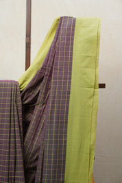 Two Tone Magenta Cotton Ilkal Saree with Plain Border - SRTTMCIS607