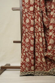 Maroon HBP Cotton Saree - SRMCS2887