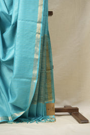 Aqua Tussar Silk Saree - SRATSS1617