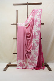 Pink Pochampalli Cotton Ikat Saree - SRPPCIS508