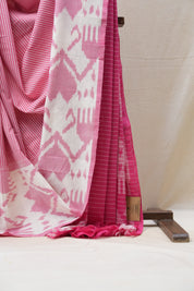 Pink Pochampalli Cotton Ikat Saree - SRPPCIS508