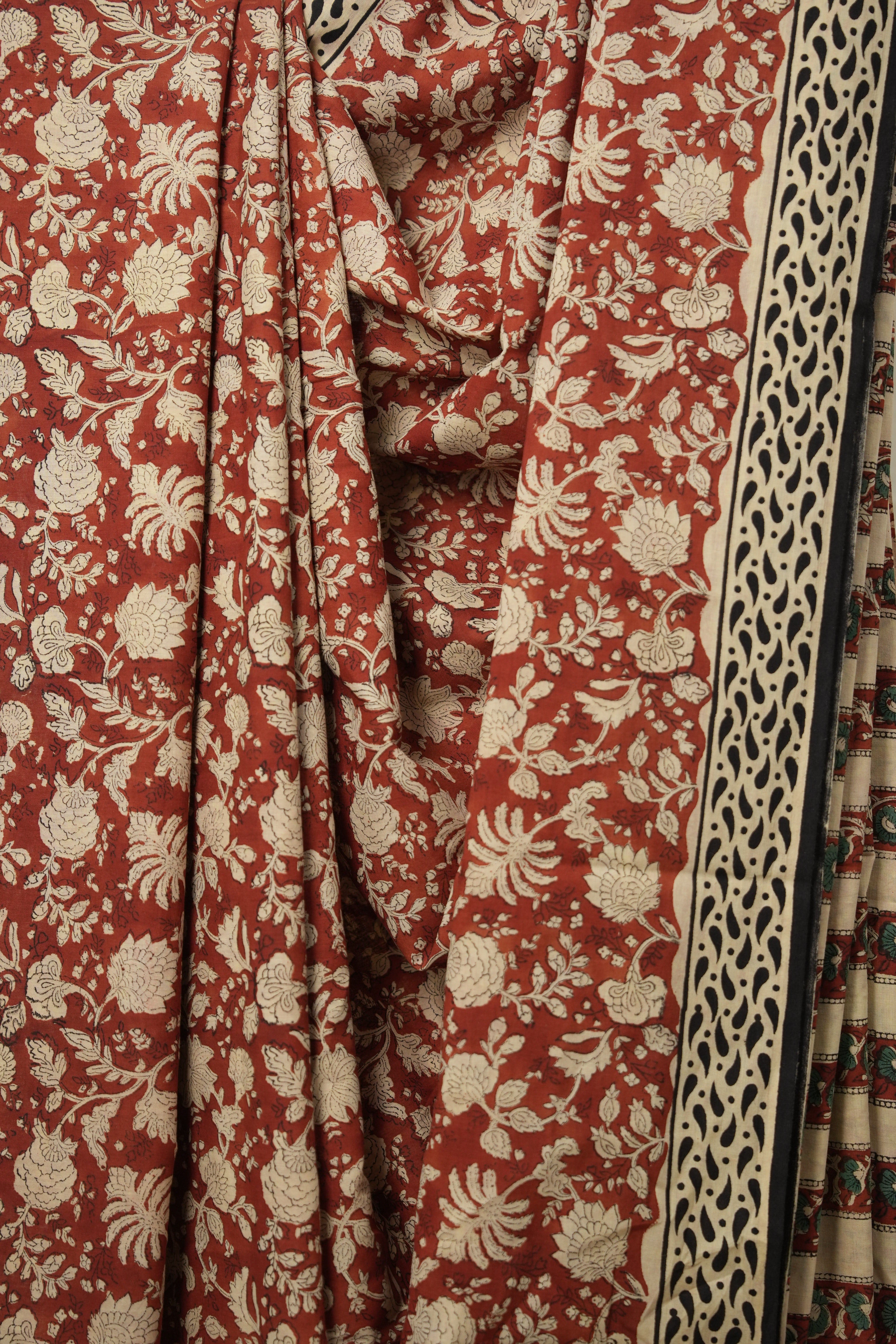 Maroon HBP Cotton Saree - SRMCS2887