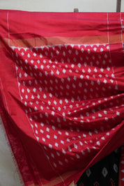 Black Pochampalli Silk Ikat Saree-SRBPSIS144